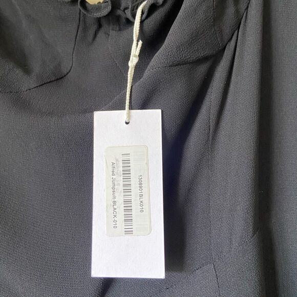 NWT Reformation Alfred Black Jumpsuit Wide Leg Size 10 - Picture 11 of 11